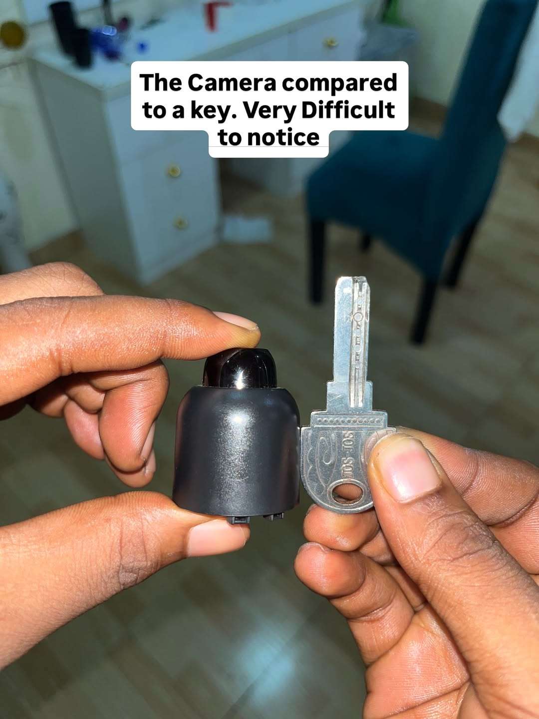 Lockdash mini spy camera size comparison