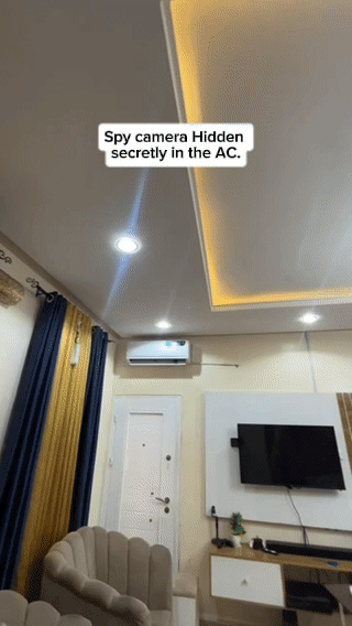 Spy Camera hidden in sound system